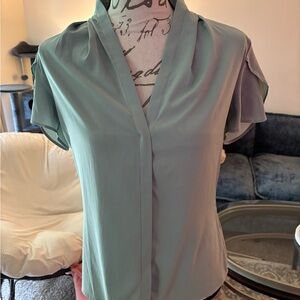 Calvin Klein Women's Blouse in Soft Green